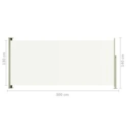 Auvent Latéral Rétractable De Patio 140x300 Cm Crème 2 -Meubles Soldes Boutique auvent lateral retractable de patio 140x300 cm creme 3666722173421 1224306