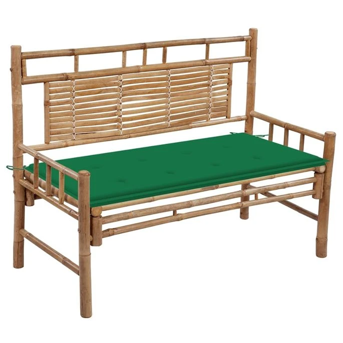 Banc De Jardin Avec Coussin 120 Cm Bambou 14 3 Banc De Jardin Avec Coussin 120 Cm Bambou 14
