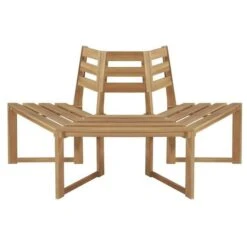 Banc De Tour D'arbre Acacia Massif Clair Shika 160 Cm