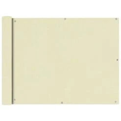 Écran De Balcon En Tissu Oxford 90x600 Cm Crème