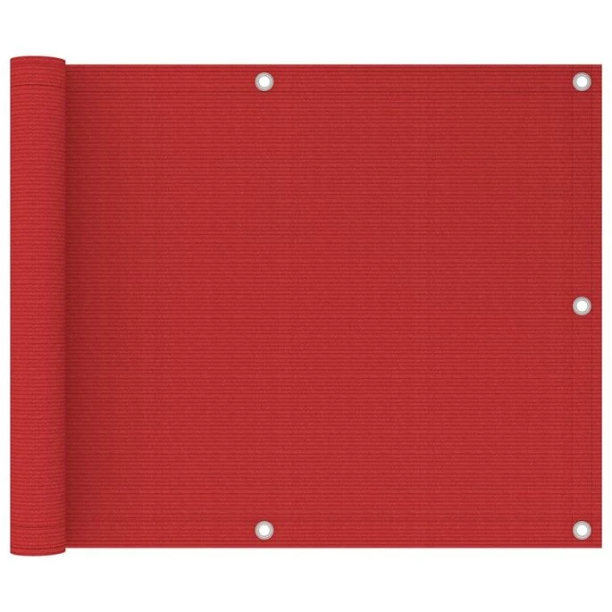 Écran De Balcon Rouge 75x300 Cm PEHD 3 Écran De Balcon Rouge 75x300 Cm PEHD