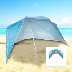 HI Parasol De Plage Avec Parois Latérales UV50+ 240x233 Cm 5 HI Parasol De Plage Avec Parois Latérales UV50+ 240x233 Cm -Meubles Soldes Boutique hi parasol de plage avec parois laterales uv50 240x233 cm 4034127624753 1135865