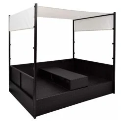 Lit De Jardin à Baldaquin Résine Tressée Noire Uvo 8 Lit De Jardin à Baldaquin Résine Tressée Noire Uvo -Meubles Soldes Boutique lit de jardin a baldaquin resine tressee noire uvo 3666722560290 384079