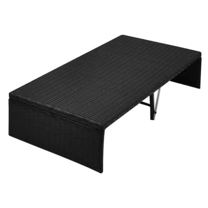 Lit De Jardin à Baldaquin Résine Tressée Noire Uvo 6 Lit De Jardin à Baldaquin Résine Tressée Noire Uvo – Image 4