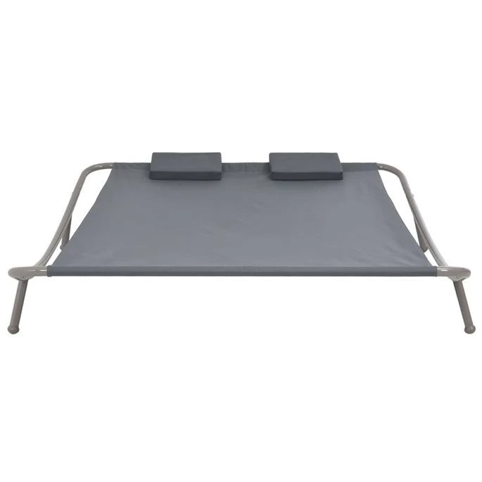 Lit De Jardin Anthracite 200x173 Cm Acier 5 Lit De Jardin Anthracite 200x173 Cm Acier – Image 3