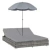Lit De Jardin Avec Parasol Polyester Et Résine Tressée Gris Uvo 2 Lit De Jardin Avec Parasol Polyester Et Résine Tressée Gris Uvo -Meubles Soldes Boutique lit de jardin avec parasol polyester et resine tressee gris uvo 3666722555609 388321