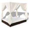 Lit De Jardin Avec Rideaux Résine Marron Et Tissu Blanc Uvo 2 Lit De Jardin Avec Rideaux Résine Marron Et Tissu Blanc Uvo -Meubles Soldes Boutique lit de jardin avec rideaux resine marron et tissu blanc uvo 3666722560597 383908