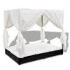 Lit De Jardin Avec Rideaux Résine Noire Et Tissu Blanc Uvo 1 Lit De Jardin Avec Rideaux Résine Noire Et Tissu Blanc Uvo -Meubles Soldes Boutique lit de jardin avec rideaux resine noire et tissu blanc uvo 3666722560580 383919