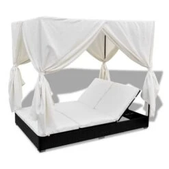 Lit De Jardin Avec Rideaux Résine Noire Et Tissu Blanc Uvo 12 Lit De Jardin Avec Rideaux Résine Noire Et Tissu Blanc Uvo -Meubles Soldes Boutique lit de jardin avec rideaux resine noire et tissu blanc uvo 3666722560580 383921
