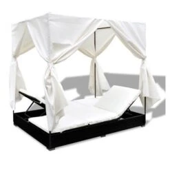 Lit De Jardin Avec Rideaux Résine Noire Et Tissu Blanc Uvo 13 Lit De Jardin Avec Rideaux Résine Noire Et Tissu Blanc Uvo -Meubles Soldes Boutique lit de jardin avec rideaux resine noire et tissu blanc uvo 3666722560580 383922