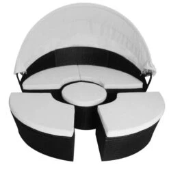 Lit De Jardin Avec Toit Et Table Résine Tressée Noire Velass 11 Lit De Jardin Avec Toit Et Table Résine Tressée Noire Velass -Meubles Soldes Boutique lit de jardin avec toit et table resine tressee noire velass 8718475501848 384448