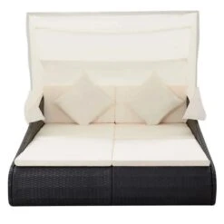 Lit De Jardin Avec Toit Tissu Blanc Et Résine Tressée Noire Nov 6 Lit De Jardin Avec Toit Tissu Blanc Et Résine Tressée Noire Nov -Meubles Soldes Boutique lit de jardin avec toit tissu blanc et resine tressee noire 8719883860435 400441