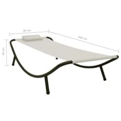 Lit De Jardin Crème 200x90 Cm Acier 2 15 Lit De Jardin Crème 200x90 Cm Acier 2 -Meubles Soldes Boutique lit de jardin creme 200x90 cm acier 3666722528269 554123
