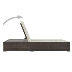 Lit De Jardin Double Tissu Beige Et Résine Tressée Marron Luvi -Meubles Soldes Boutique lit de jardin double tissu beige et resine tressee marron 3666722554565 389452
