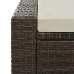 Lit De Jardin Double Tissu Beige Et Résine Tressée Marron Luvi -Meubles Soldes Boutique lit de jardin double tissu beige et resine tressee marron 3666722554565 389453