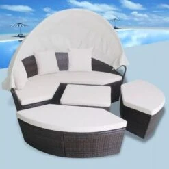 Lit De Jardin Modulable à Auvent Résine Tressée Marron Velass 13 Lit De Jardin Modulable à Auvent Résine Tressée Marron Velass -Meubles Soldes Boutique lit de jardin modulable a auvent resine tressee marron velass 8718475501886 388846