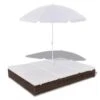 Lit De Jardin Réglable Avec Parasol Résine Tressée Marron Uvo 2 Lit De Jardin Réglable Avec Parasol Résine Tressée Marron Uvo -Meubles Soldes Boutique lit de jardin reglable avec parasol resine tressee marron uvo 3666722559867 384576