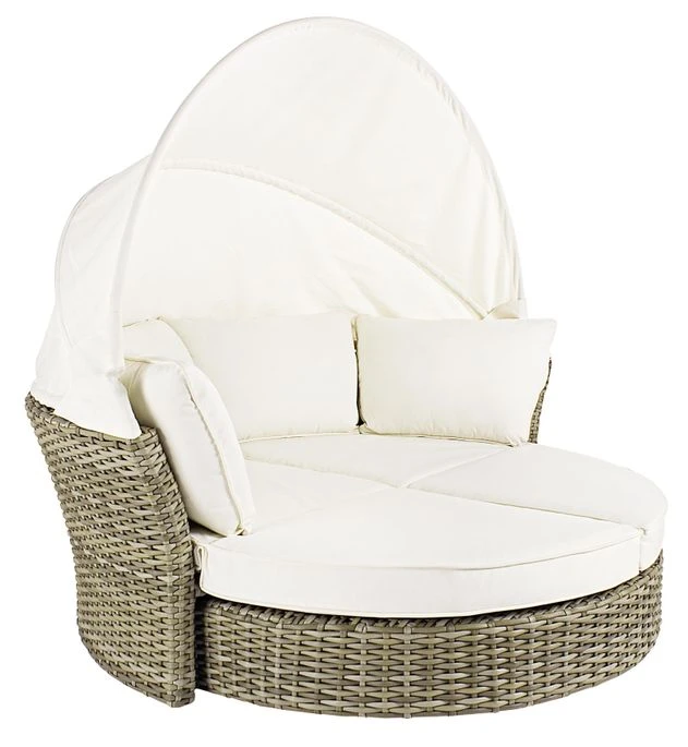 Lit De Jardin Rotatif En Aluminium Tresse En Fibre Blanc Laurie 3 Lit De Jardin Rotatif En Aluminium Tresse En Fibre Blanc Laurie