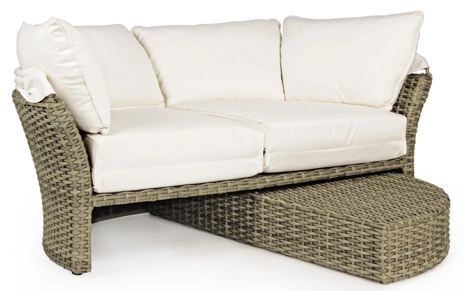 Lit De Jardin Rotatif En Aluminium Tresse En Fibre Blanc Laurie 5 Lit De Jardin Rotatif En Aluminium Tresse En Fibre Blanc Laurie – Image 3