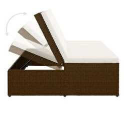 Lit De Jardin Tissu Blanc Et Résine Tressée Marron Viali 10 Lit De Jardin Tissu Blanc Et Résine Tressée Marron Viali -Meubles Soldes Boutique lit de jardin tissu blanc et resine tressee marron 3666722554459 389545