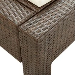 Lit De Jardin Tissu Blanc Et Résine Tressée Marron Daget -Meubles Soldes Boutique lit de jardin tissu blanc et resine tressee marron daget 3666722558303 386084