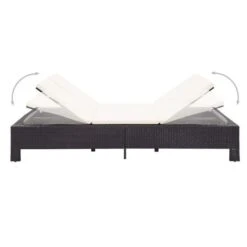 Meubles Soldes Boutique -Meubles Soldes Boutique lit de jardin tissu blanc et resine tressee noire daget 3666722558280 386089