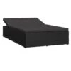 Lit De Jardin Tissu Et Résine Tressée Noir Viali 2 Lit De Jardin Tissu Et Résine Tressée Noir Viali -Meubles Soldes Boutique lit de jardin tissu et resine tressee noir 3666722554435 389552