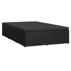 Lit De Jardin Tissu Et Résine Tressée Noir Viali 9 Lit De Jardin Tissu Et Résine Tressée Noir Viali -Meubles Soldes Boutique lit de jardin tissu et resine tressee noir 3666722554435 389554