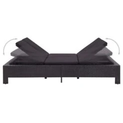 Lit De Jardin Tissu Et Résine Tressée Noir Daget -Meubles Soldes Boutique lit de jardin tissu et resine tressee noir daget 3666722558297 386086