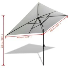 Parasol 200 X 300 Cm Blanc Sable Rectangulaire 13 Parasol 200 X 300 Cm Blanc Sable Rectangulaire -Meubles Soldes Boutique parasol 200 x 300 cm blanc sable rectangulaire 3666722777704 973396