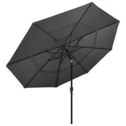 Parasol à 3 Niveaux Avec Mât En Aluminium Anthracite 3,5 M 12 Parasol à 3 Niveaux Avec Mât En Aluminium Anthracite 3,5 M -Meubles Soldes Boutique parasol a 3 niveaux avec mat en aluminium anthracite 3 5 m 3666722353427 945758