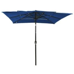 Parasol à 3 Niveaux Avec Mât En Aluminium Bleu Azuré 2,5x2,5 M 12 Parasol à 3 Niveaux Avec Mât En Aluminium Bleu Azuré 2,5x2,5 M -Meubles Soldes Boutique parasol a 3 niveaux avec mat en aluminium bleu azure 2 5x2 5 m 3666722353816 944817
