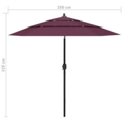 Parasol à 3 Niveaux Avec Mât En Aluminium Bordeaux 2,5 M 17 Parasol à 3 Niveaux Avec Mât En Aluminium Bordeaux 2,5 M -Meubles Soldes Boutique parasol a 3 niveaux avec mat en aluminium bordeaux 2 5 m 3666722353557 945651