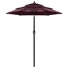 Parasol à 3 Niveaux Avec Mât En Aluminium Bordeaux 2 M 1 Parasol à 3 Niveaux Avec Mât En Aluminium Bordeaux 2 M -Meubles Soldes Boutique parasol a 3 niveaux avec mat en aluminium bordeaux 2 m 3666722353687 944903