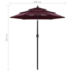 Parasol à 3 Niveaux Avec Mât En Aluminium Bordeaux 2 M 17 Parasol à 3 Niveaux Avec Mât En Aluminium Bordeaux 2 M -Meubles Soldes Boutique parasol a 3 niveaux avec mat en aluminium bordeaux 2 m 3666722353687 944910