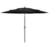 Parasol à 3 Niveaux Avec Mât En Aluminium Noir 3 M 1 Parasol à 3 Niveaux Avec Mât En Aluminium Noir 3 M -Meubles Soldes Boutique parasol a 3 niveaux avec mat en aluminium noir 3 m 3666722353465 945724