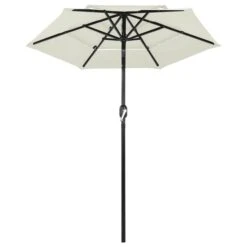 Parasol à 3 Niveaux Avec Mât En Aluminium Sable 2 M 12 Parasol à 3 Niveaux Avec Mât En Aluminium Sable 2 M -Meubles Soldes Boutique parasol a 3 niveaux avec mat en aluminium sable 2 m 3666722353724 944873