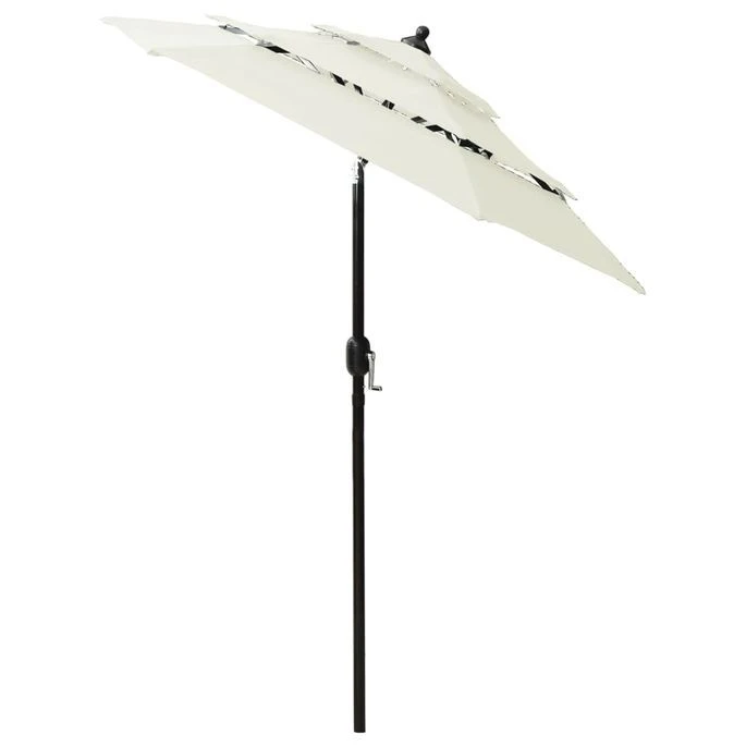 Parasol à 3 Niveaux Avec Mât En Aluminium Sable 2 M 6 Parasol à 3 Niveaux Avec Mât En Aluminium Sable 2 M – Image 4