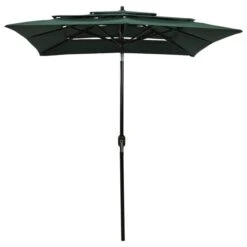 Parasol à 3 Niveaux Avec Mât En Aluminium Vert 2x2 M -Meubles Soldes Boutique parasol a 3 niveaux avec mat en aluminium vert 2x2 m 3666722353793 944830