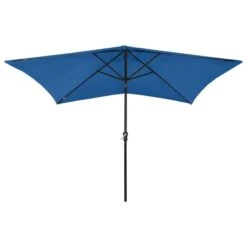 Parasol Avec LED Et Mât En Acier Bleu Azuré 2x3 M 16 Parasol Avec LED Et Mât En Acier Bleu Azuré 2x3 M -Meubles Soldes Boutique parasol avec led et mat en acier bleu azure 2x3 m 3666722413503 847425