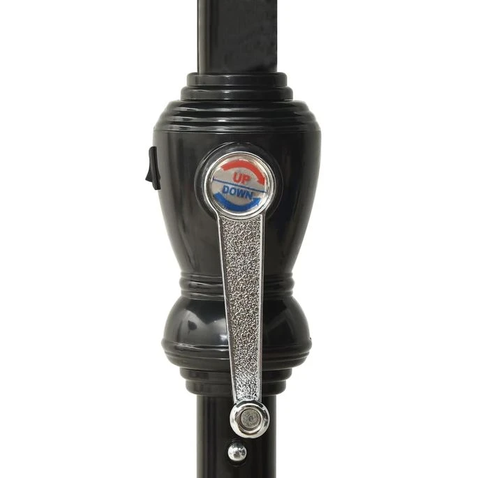 Parasol Avec LED Et Mât En Acier Bleu Azuré 2x3 M 12 Parasol Avec LED Et Mât En Acier Bleu Azuré 2x3 M – Image 10