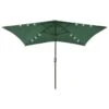 Parasol Avec LED Et Mât En Acier Vert 2x3 M -Meubles Soldes Boutique parasol avec led et mat en acier vert 2x3 m 3666722354080 944571