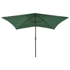 Parasol Avec LED Et Mât En Acier Vert 2x3 M -Meubles Soldes Boutique parasol avec led et mat en acier vert 2x3 m 3666722354080 944574