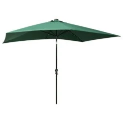 Parasol Avec LED Et Mât En Acier Vert 2x3 M -Meubles Soldes Boutique parasol avec led et mat en acier vert 2x3 m 3666722354080 944576