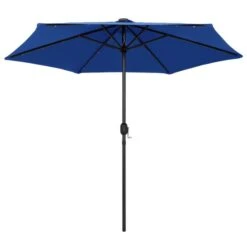 Parasol Avec LED Et Mât En Aluminium 270 Cm Bleu Azuré 11 Parasol Avec LED Et Mât En Aluminium 270 Cm Bleu Azuré -Meubles Soldes Boutique parasol avec led et mat en aluminium 270 cm bleu azure 3666722819831 983354