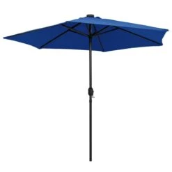 Parasol Avec LED Et Mât En Aluminium 270 Cm Bleu Azuré 12 Parasol Avec LED Et Mât En Aluminium 270 Cm Bleu Azuré -Meubles Soldes Boutique parasol avec led et mat en aluminium 270 cm bleu azure 3666722819831 983355