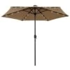 Parasol Avec LED Et Mât En Aluminium 270 Cm Taupe 2 Parasol Avec LED Et Mât En Aluminium 270 Cm Taupe -Meubles Soldes Boutique parasol avec led et mat en aluminium 270 cm taupe 3666722521543 584593