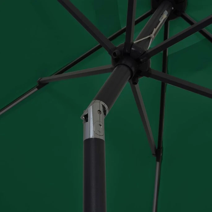 Parasol Avec LED Et Mât En Aluminium 300 Cm Vert 4 Parasol Avec LED Et Mât En Aluminium 300 Cm Vert – Image 2