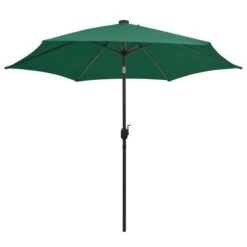 Parasol Avec LED Et Mât En Aluminium 300 Cm Vert 11 Parasol Avec LED Et Mât En Aluminium 300 Cm Vert -Meubles Soldes Boutique parasol avec led et mat en aluminium 300 cm vert 8719883763682 584588