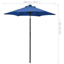 Parasol Avec Lumières LED Bleu Azuré 200x211 Cm Aluminium 19 Parasol Avec Lumières LED Bleu Azuré 200x211 Cm Aluminium -Meubles Soldes Boutique parasol avec lumieres led bleu azure 200x211 cm aluminium 3666722354424 944232